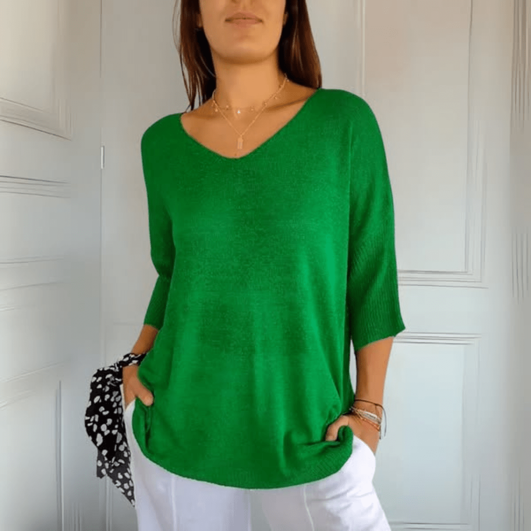 VIVIENNE | Gebreide V-hals top