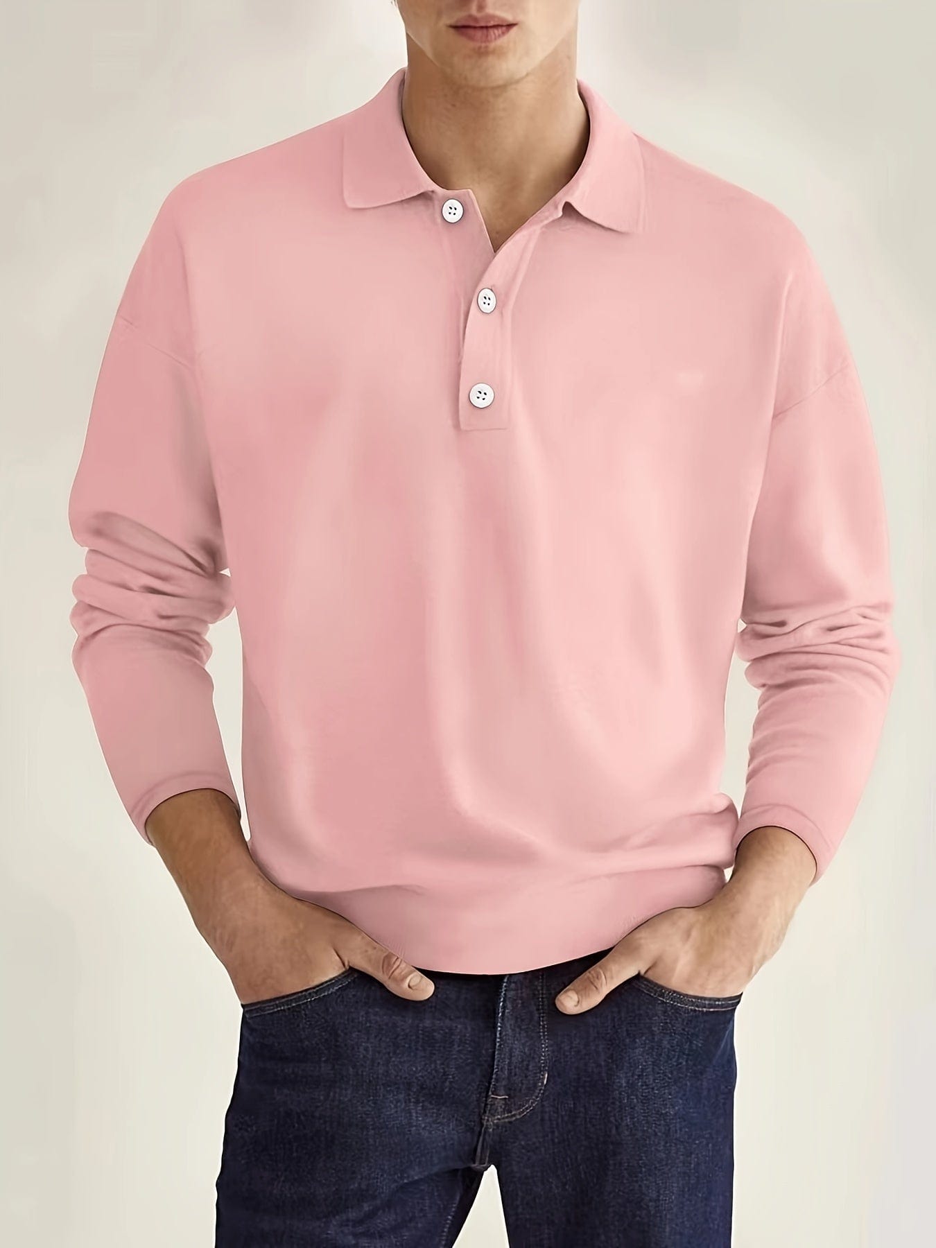 OLIVIER｜Poloshirt met lange mouwen