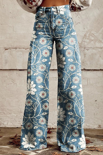 ATTONNA| Flower Vintage Broek