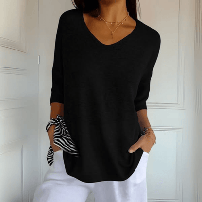 VIVIENNE | Gebreide V-hals top