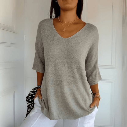 VIVIENNE | Gebreide V-hals top