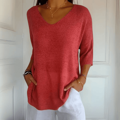 VIVIENNE | Gebreide V-hals top