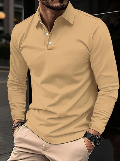 OLIVIER｜Poloshirt met lange mouwen